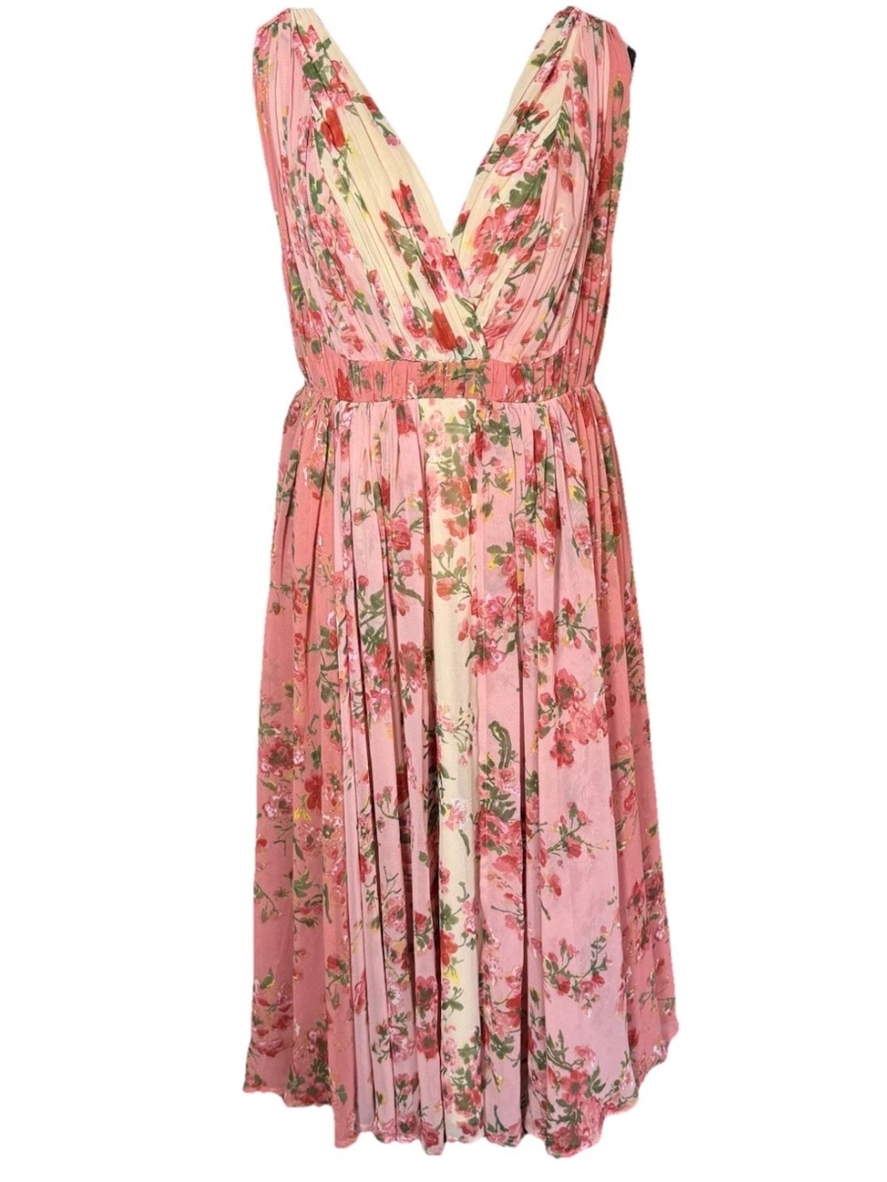 ASOS Pink Floral Midi Dress